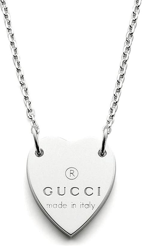 gucci necklace woman|gucci necklace with heart pendant.